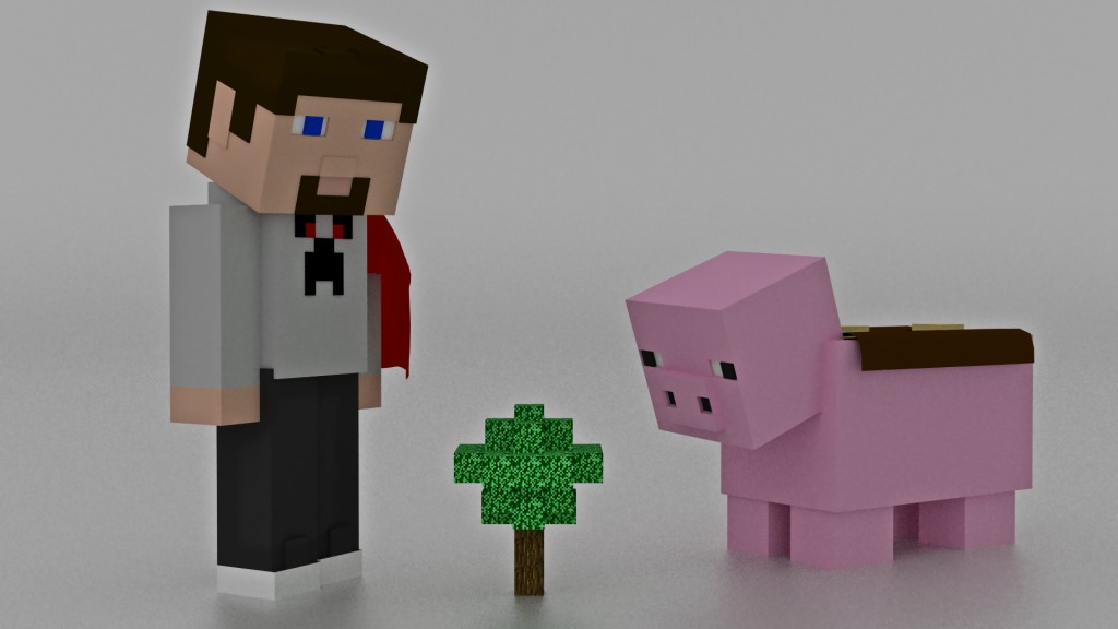 Steve From Minecraft  includes Piggy preview image 1